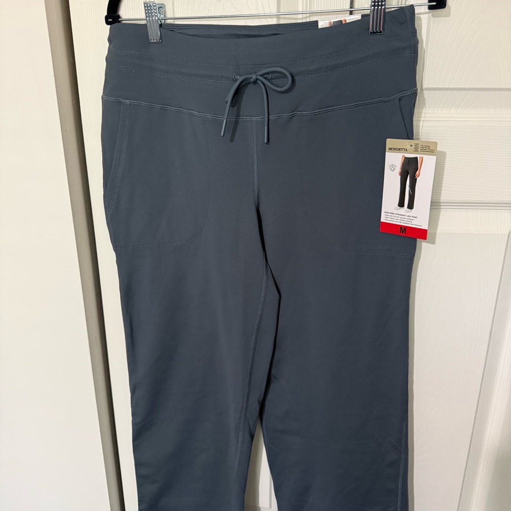 Mondetta High-Rise Straight Leg Pants Gray, Women’s Size Medium